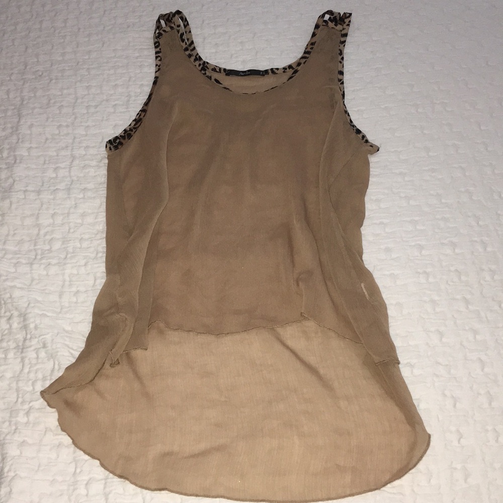 Papaya high low cheetah blouse